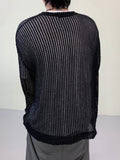 Clock see-through punching knit