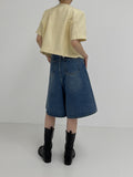 741 Catwashing Bermuda Denim Pants