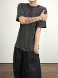Stripe half T-shirts