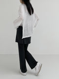 Linen Slit See-Through Overfit T-Shirt