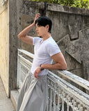 Muscle Fit Rib Short Sleeve T-Shirt