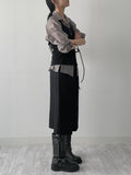 Button Halter Knit Bustier