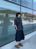 Non-fade Big Cargo Bermuda Denim