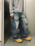 Zey destroyed washed denim pants