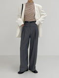 Lip Pocket High Waist Long Slacks
