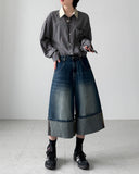 Block Stripe Balloon Shirt