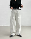 [unisex] Crown Two-Tuck Long Wide Pants