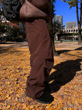 Essential brushed nylon parachute pants