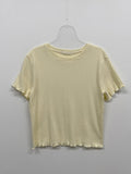 Wave Punching Ribbed Short Sleeve T-Shirt