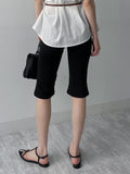 Span incision biker shorts