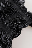 Metallic flower shoulder bag