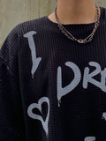 Dream waffle loose-fit knit