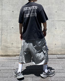 Metallic Light Cargo Bermuda Pants