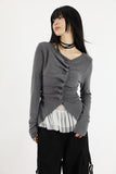Louis wrinkle pintuck cardigan