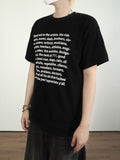 Text printed short sleeve T-shirt