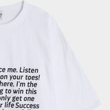 English lettering short sleeve t-shirt