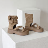 Bens Platform Suede Flip-flop Warmer Boots