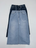 179 Stopper Denim Long Skirt