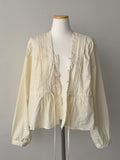 Cello V-Neck Shirred Blouse