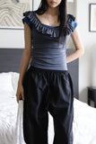 Bell frill cap sleeveless