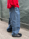 Unique Washed Two-Tuck Denim