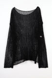 Long boat neck knit