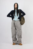 Basic ribbed knit zip-up