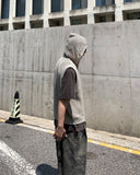 Summer Mesh Hood Vest Zip-up