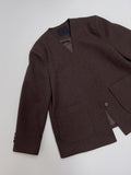 [Setup Available] Monet No Collar Overfit Tweed Jacket