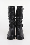 Daily shirring middle boots
