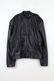 Leather padded jumper