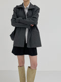 Floor Wool Hidden Loose Fit Jacket