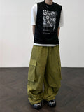 Double Crease Big Pocket Wide Pants