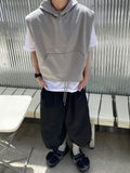 Sweat hooded vest