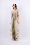 Scarf shirring top bustier