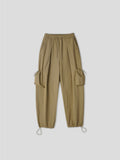 Middle Cargo Cotton String Pants