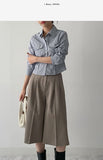 Minute Two-Pocket Pintuck Crop Shirt