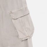 Vintage washed dyeing cargo wide pants