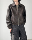 Peter Crop Leather Jacket