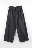Roll-up button wide pants