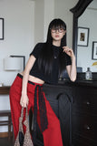 Oxford Red Cotton Pants