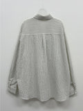 Striped Seersucker Overfit Shirt
