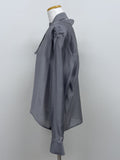 Naro V-Neck See-Through Blouse