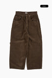 Crown corduroy wide cargo pants