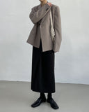 Silky Twist Wrap Long Skirt