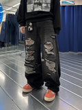 Camio Destroyed Washed Denim Pants