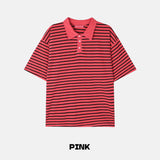 Pigment Stripe Collar Short Sleeve Tee