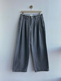 Waistbandless Two-Tuck Wide Denim