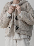 Boucle Hood Duffle Short Coat
