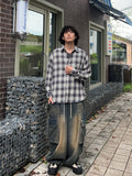 Ombre Over Check Shirt